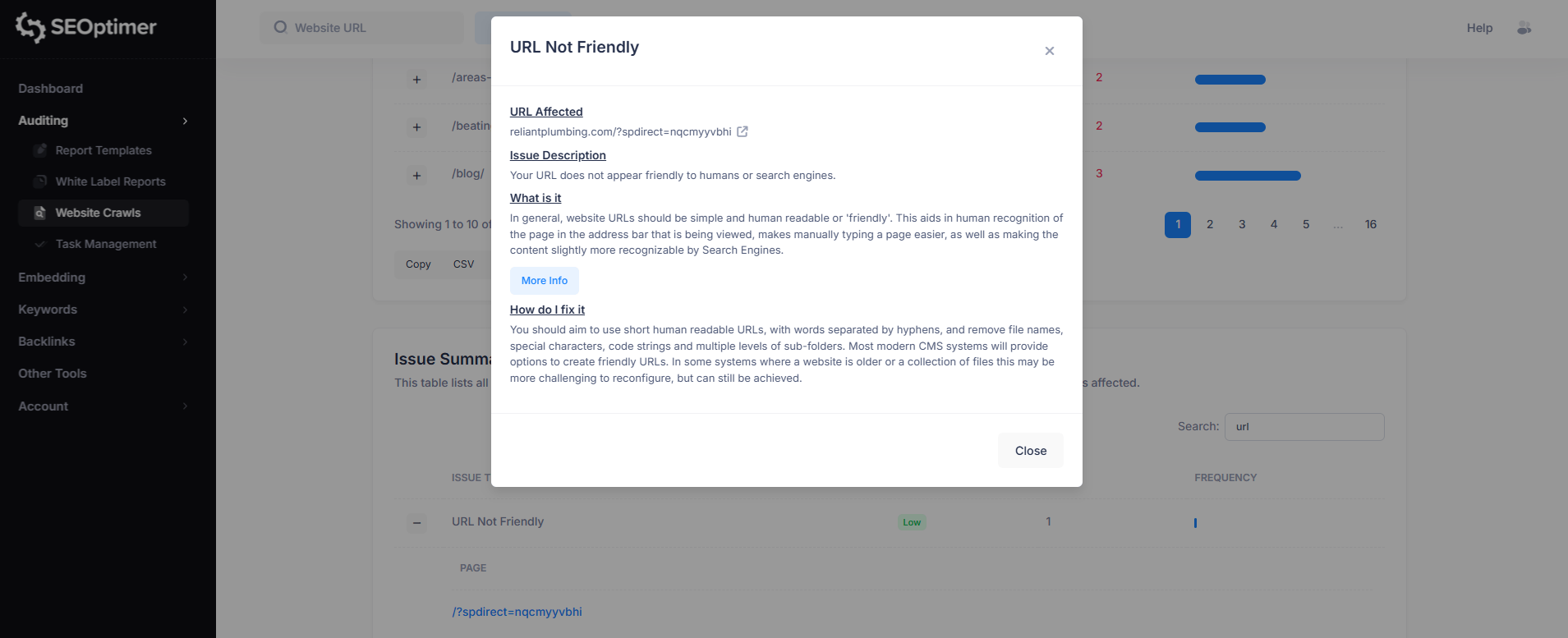 URL not friendly
